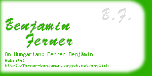 benjamin ferner business card